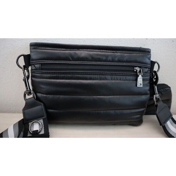 Think Royln Women's Pearl Black Downtown Polyester Crossbody Bag - Picture 11 of 16